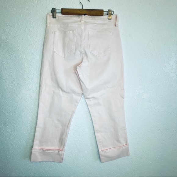 NYDJ | Dayla wide cuff capri in pink chiffon - Picture 3 of 7